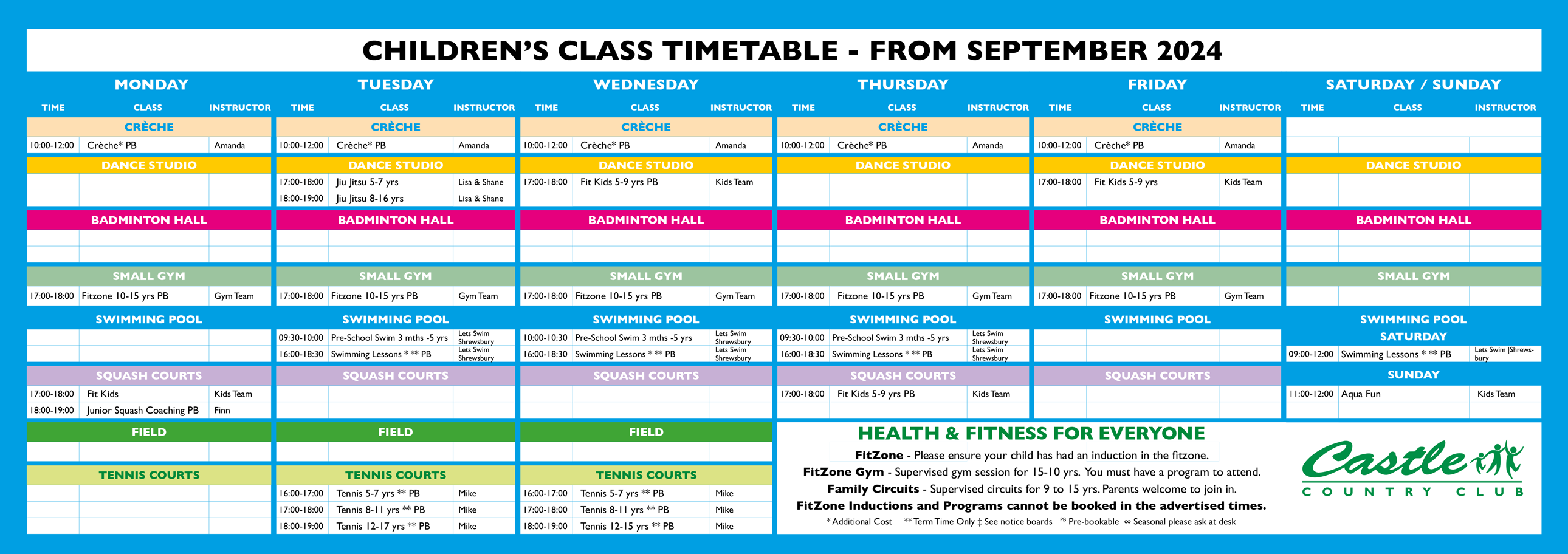 CCC Timetable Kids Sept 2024