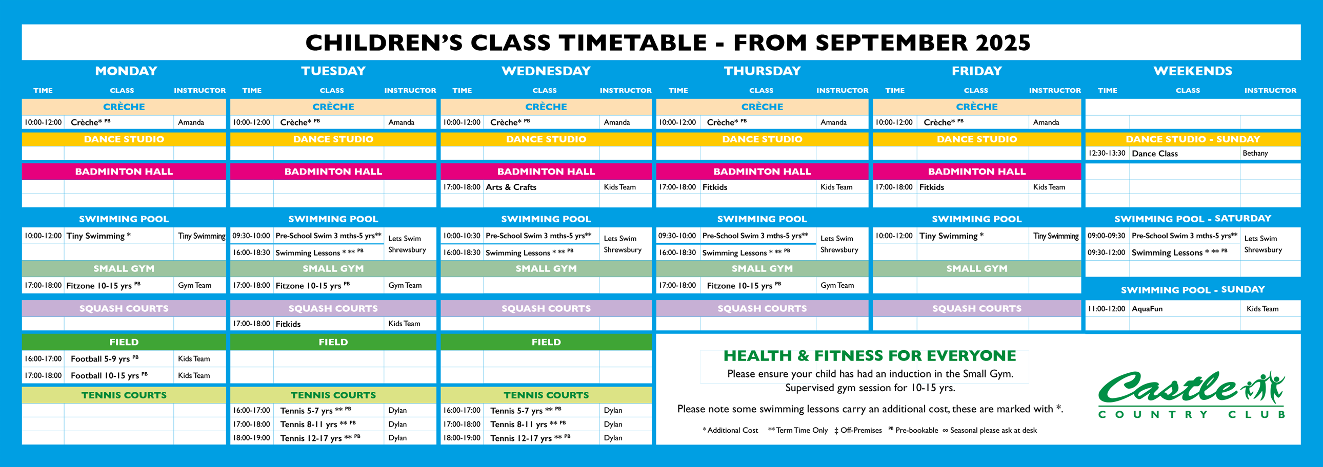 CCC Timetable Kids Nov 2025